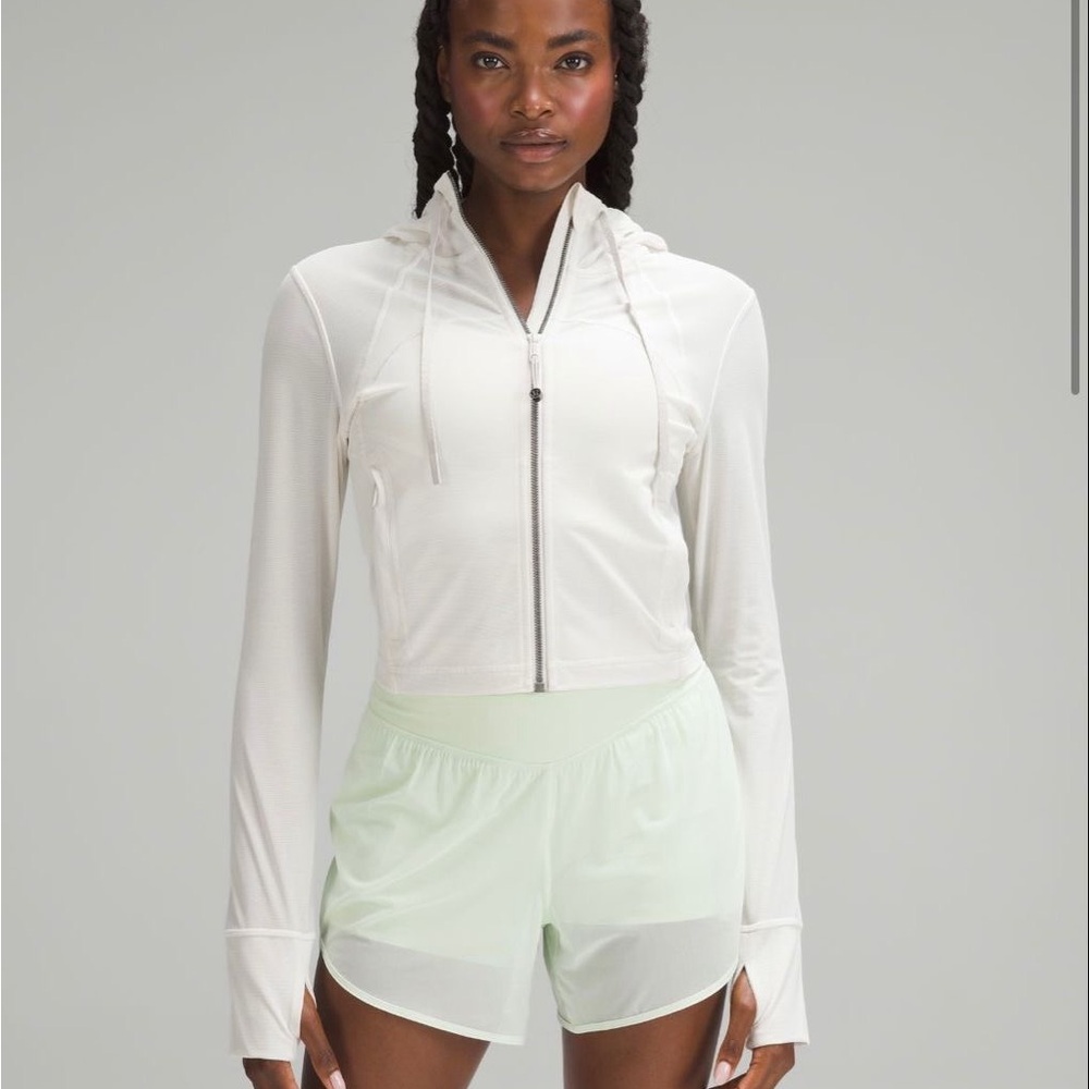 lululemon athletica cropped mesh define jacket top zip hoodie 8